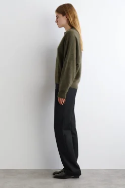 BRUSHED-CASHMERE POLO SWEATER