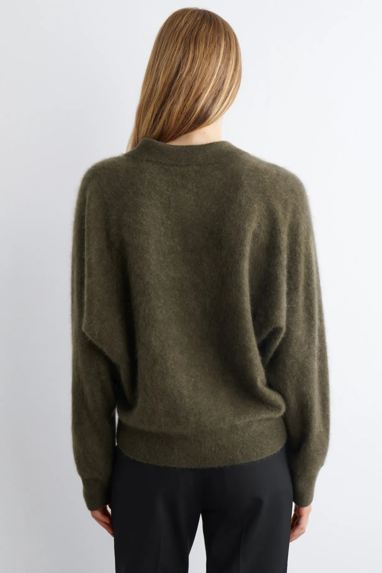 BRUSHED-CASHMERE POLO SWEATER