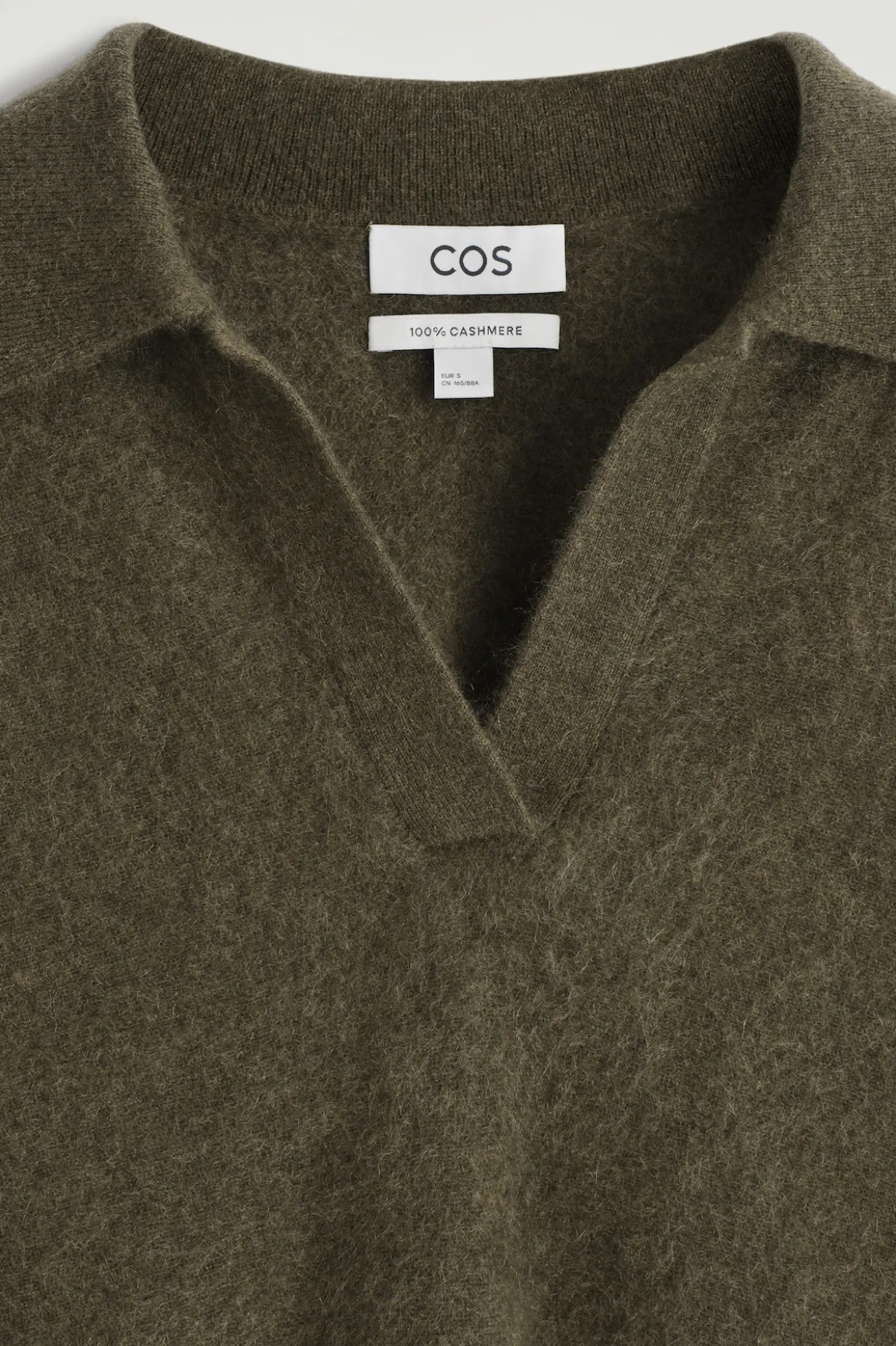 BRUSHED-CASHMERE POLO SWEATER