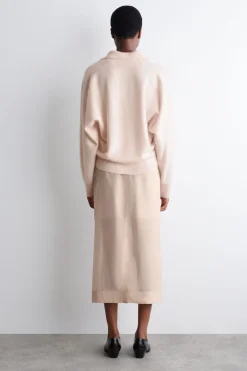 BRUSHED-CASHMERE POLO SWEATER