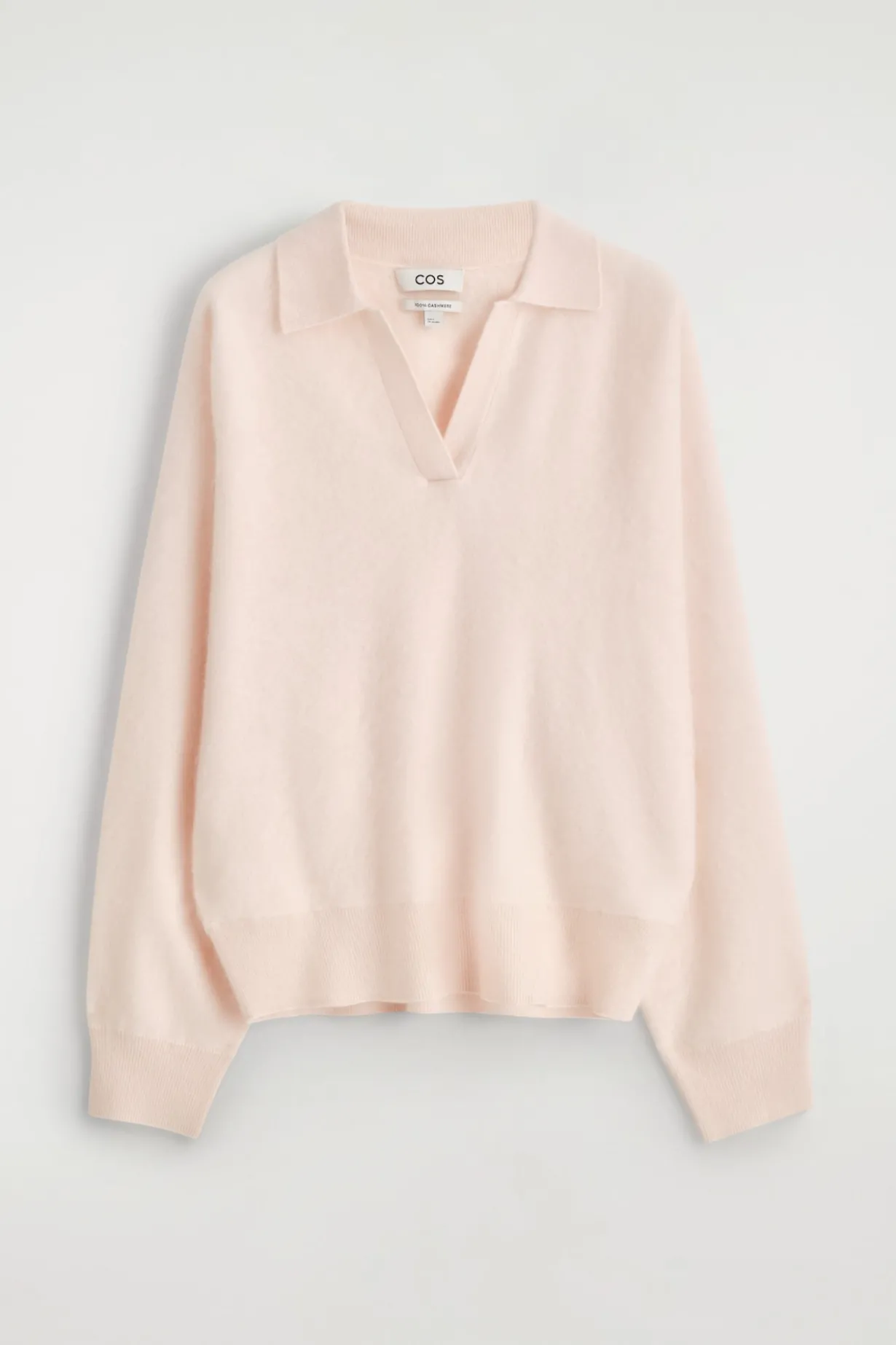 BRUSHED-CASHMERE POLO SWEATER