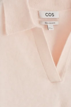 BRUSHED-CASHMERE POLO SWEATER