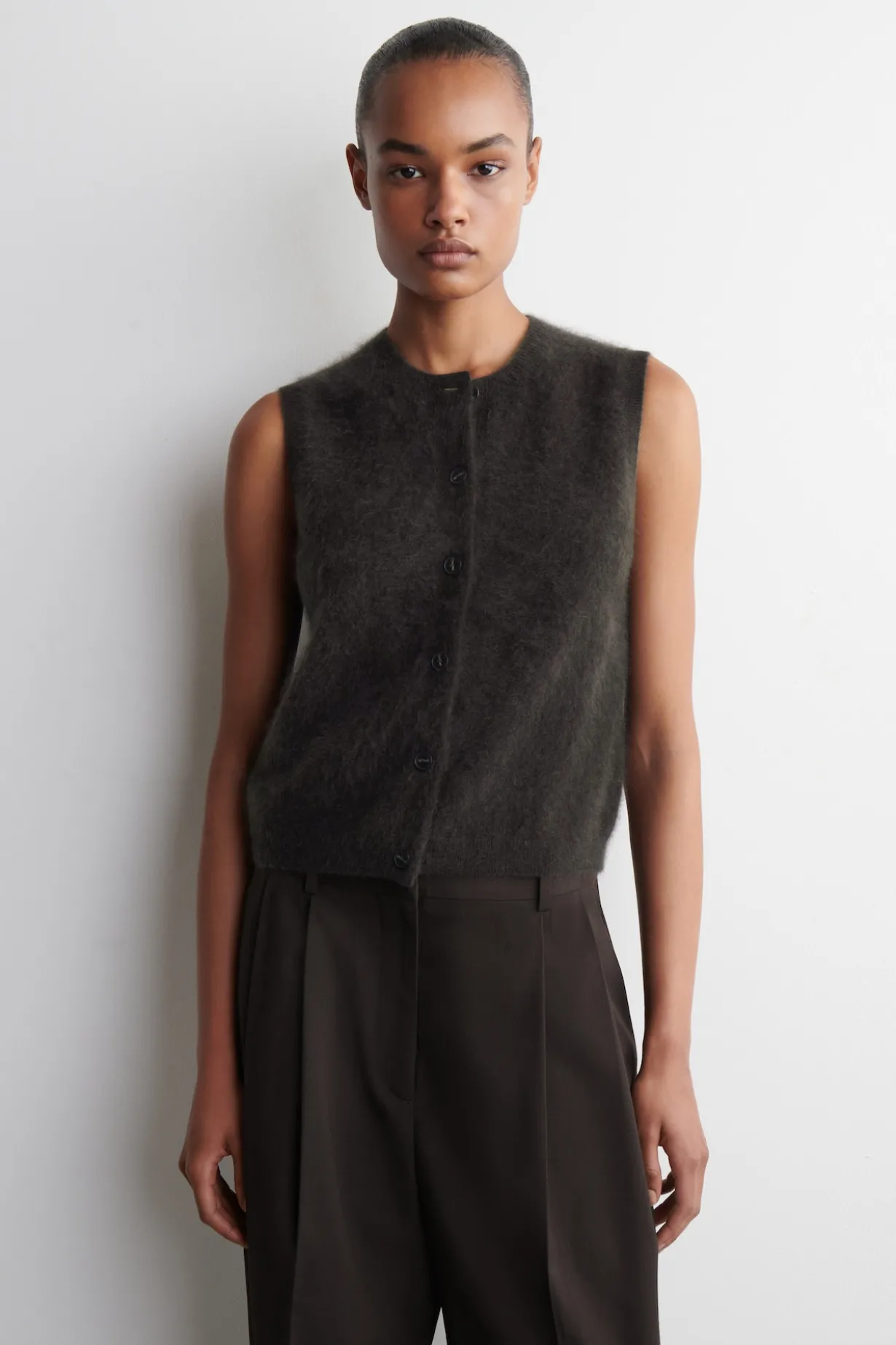 BRUSHED-CASHMERE VEST