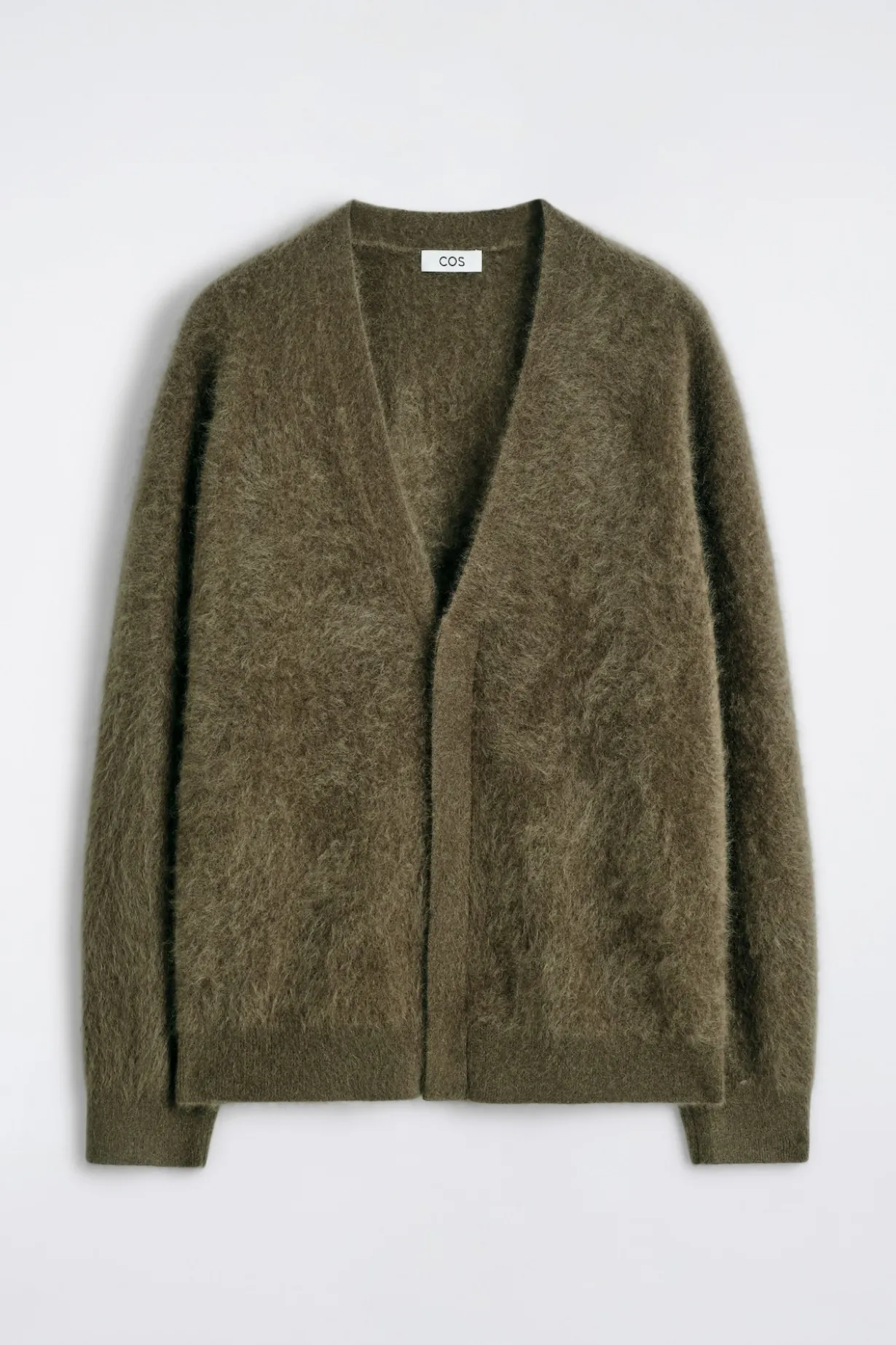 BRUSHED-CASHMERE V-NECK CARDIGAN