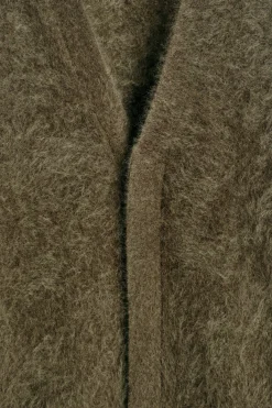 BRUSHED-CASHMERE V-NECK CARDIGAN