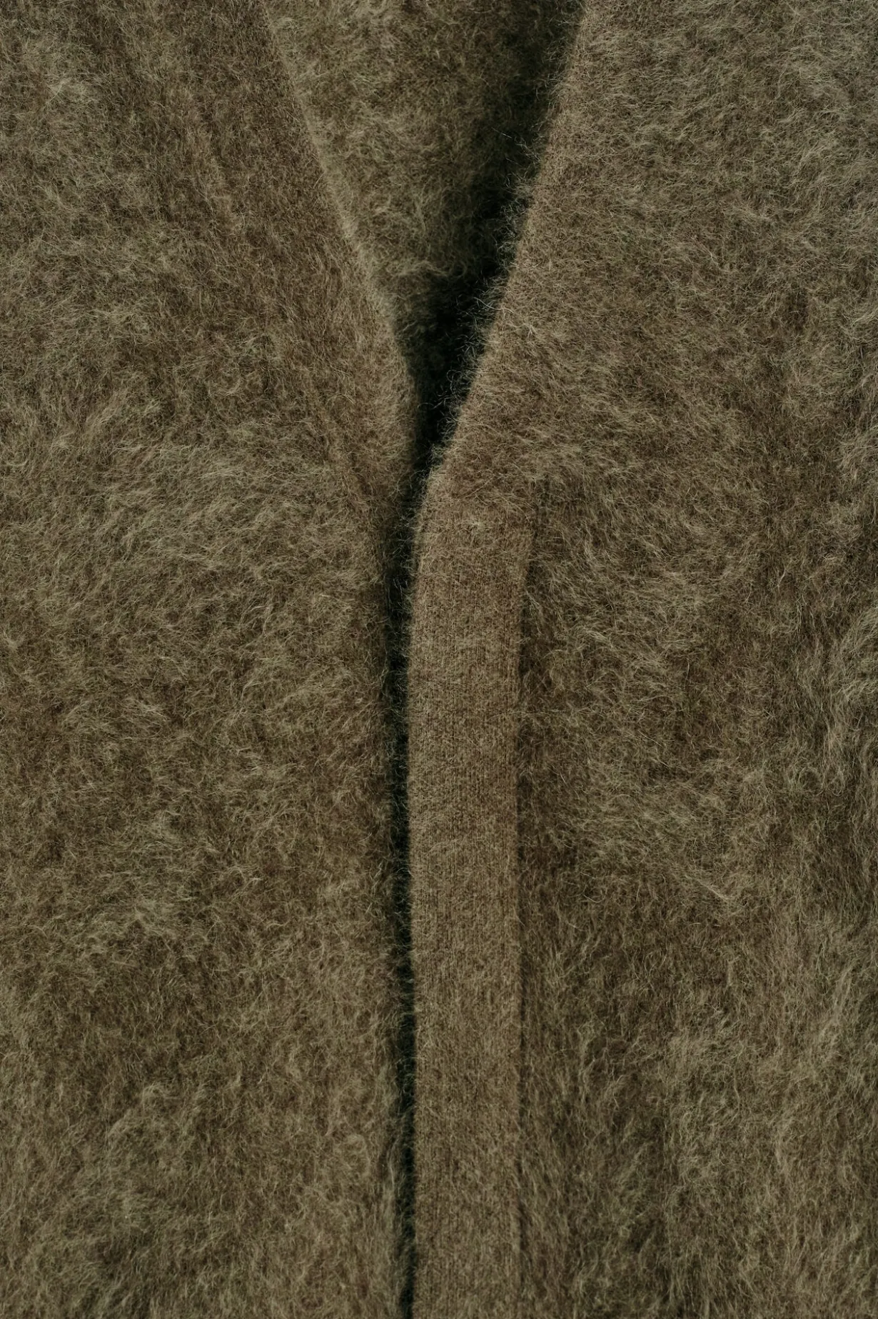 BRUSHED-CASHMERE V-NECK CARDIGAN