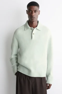 BRUSHED-WOOL POLO SHIRT
