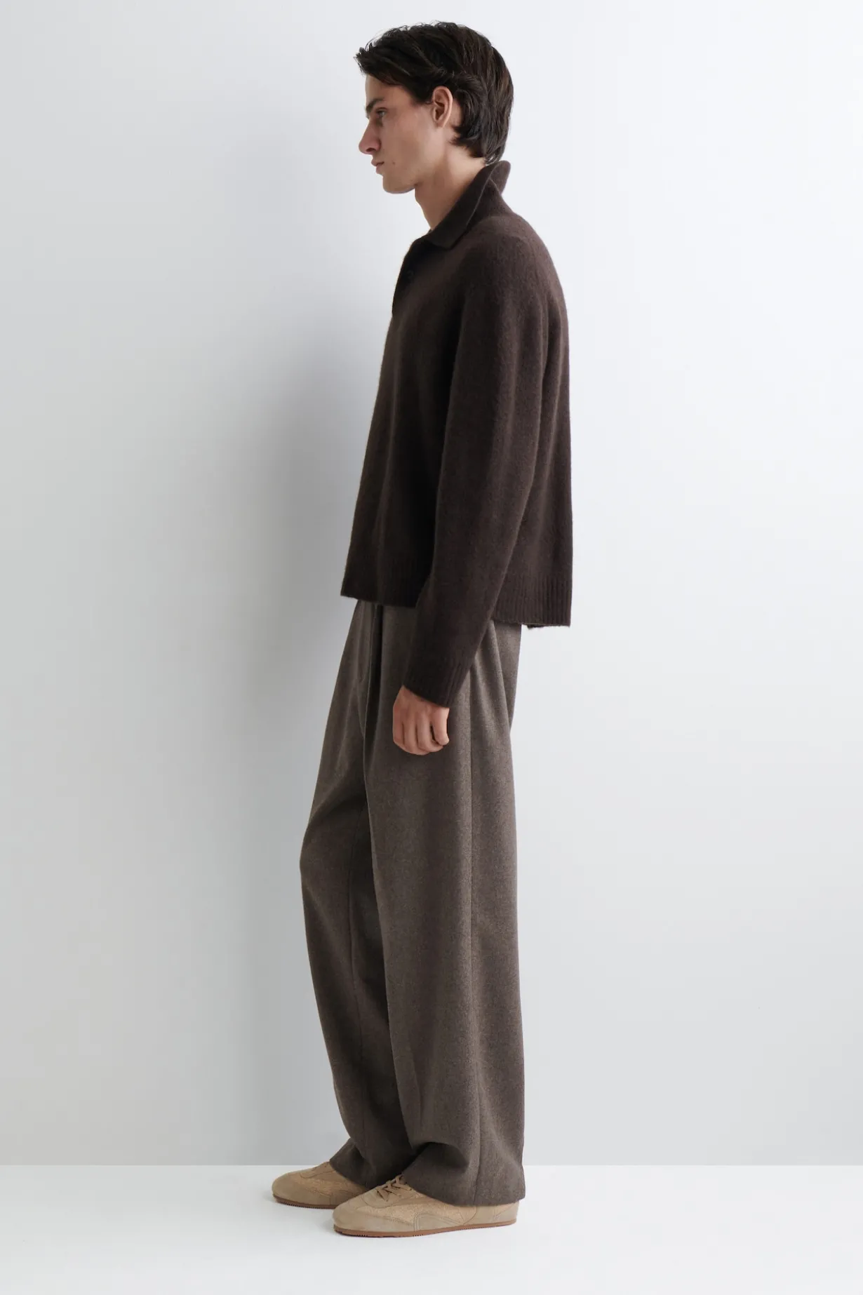 BRUSHED-WOOL POLO SHIRT