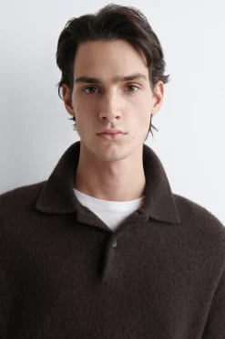 BRUSHED-WOOL POLO SHIRT
