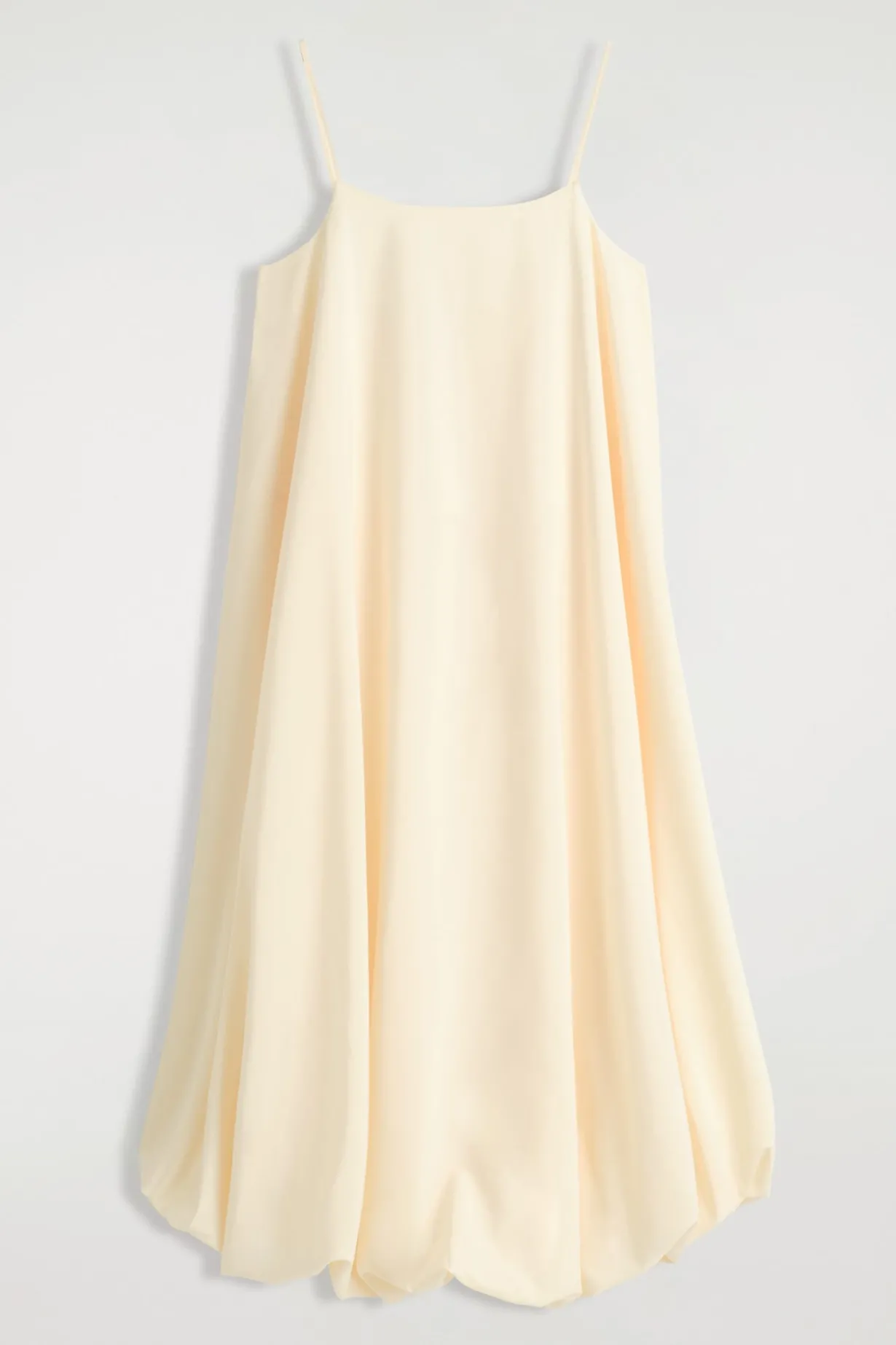 BUBBLE-HEM MIDI DRESS