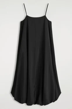 BUBBLE-HEM MIDI DRESS