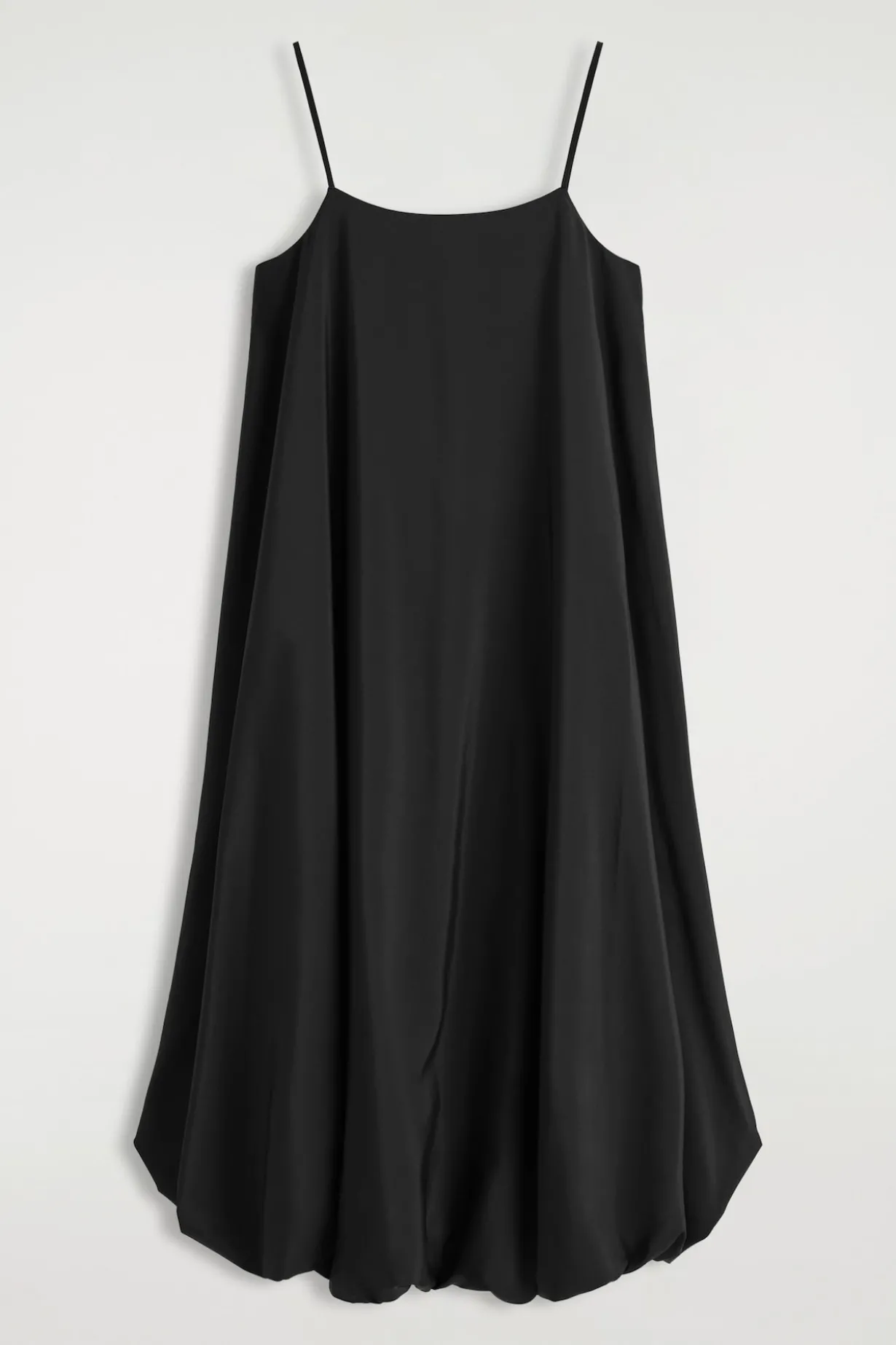 BUBBLE-HEM MIDI DRESS