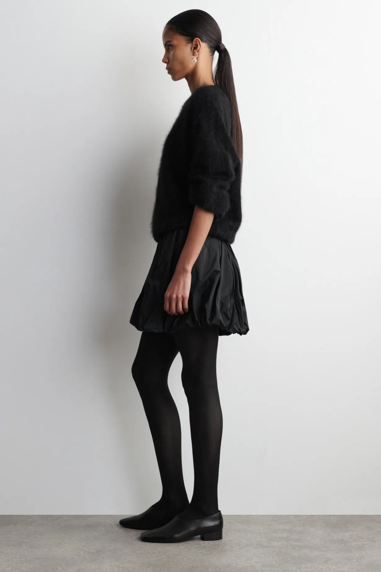 BUBBLE-HEM MINI SKIRT