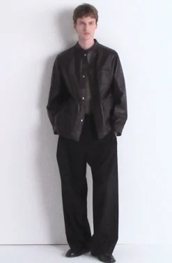 BURNISHED NAPPA LEATHER JACKET