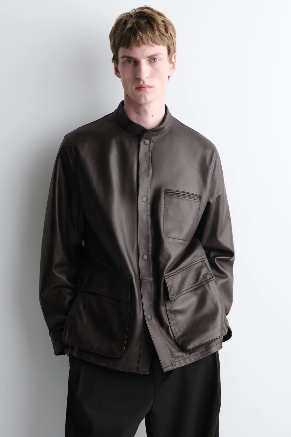 BURNISHED NAPPA LEATHER JACKET