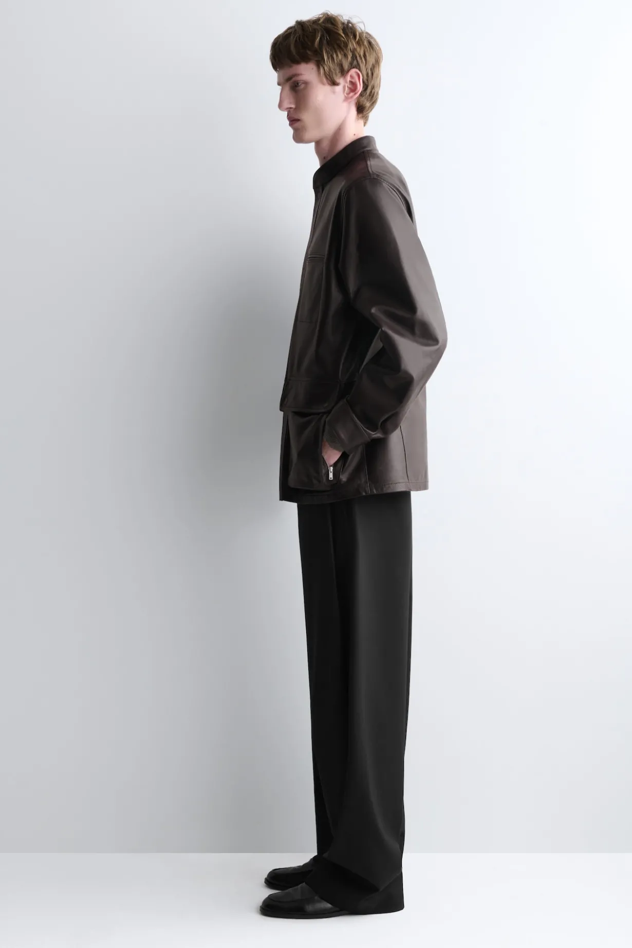 BURNISHED NAPPA LEATHER JACKET