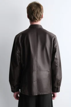 BURNISHED NAPPA LEATHER JACKET