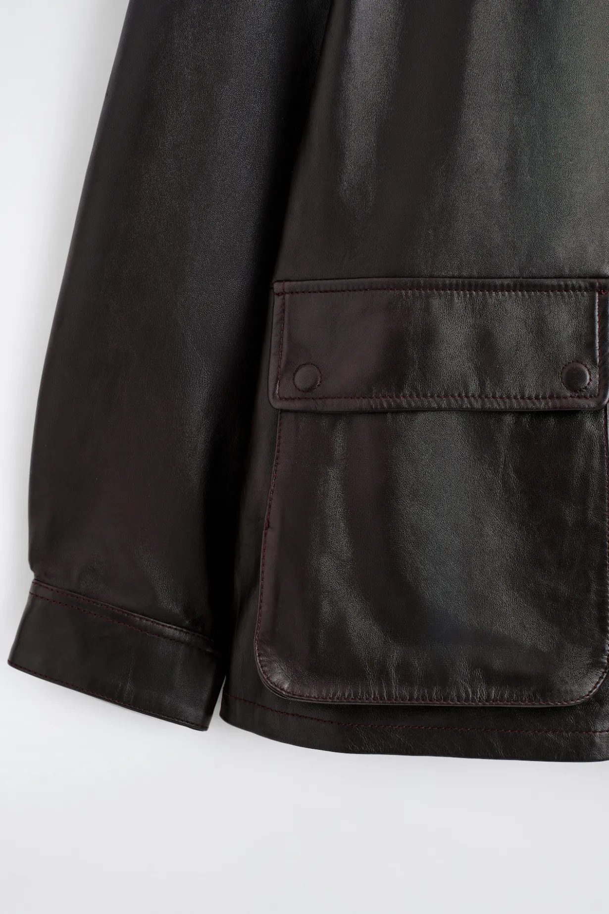 BURNISHED NAPPA LEATHER JACKET