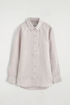 BUTTON-DOWN COLLAR LINEN SHIRT