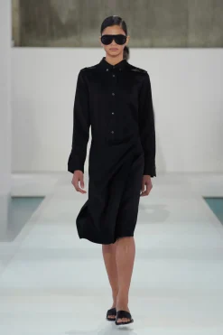 BUTTON-DOWN COLLAR SATIN SHIRT