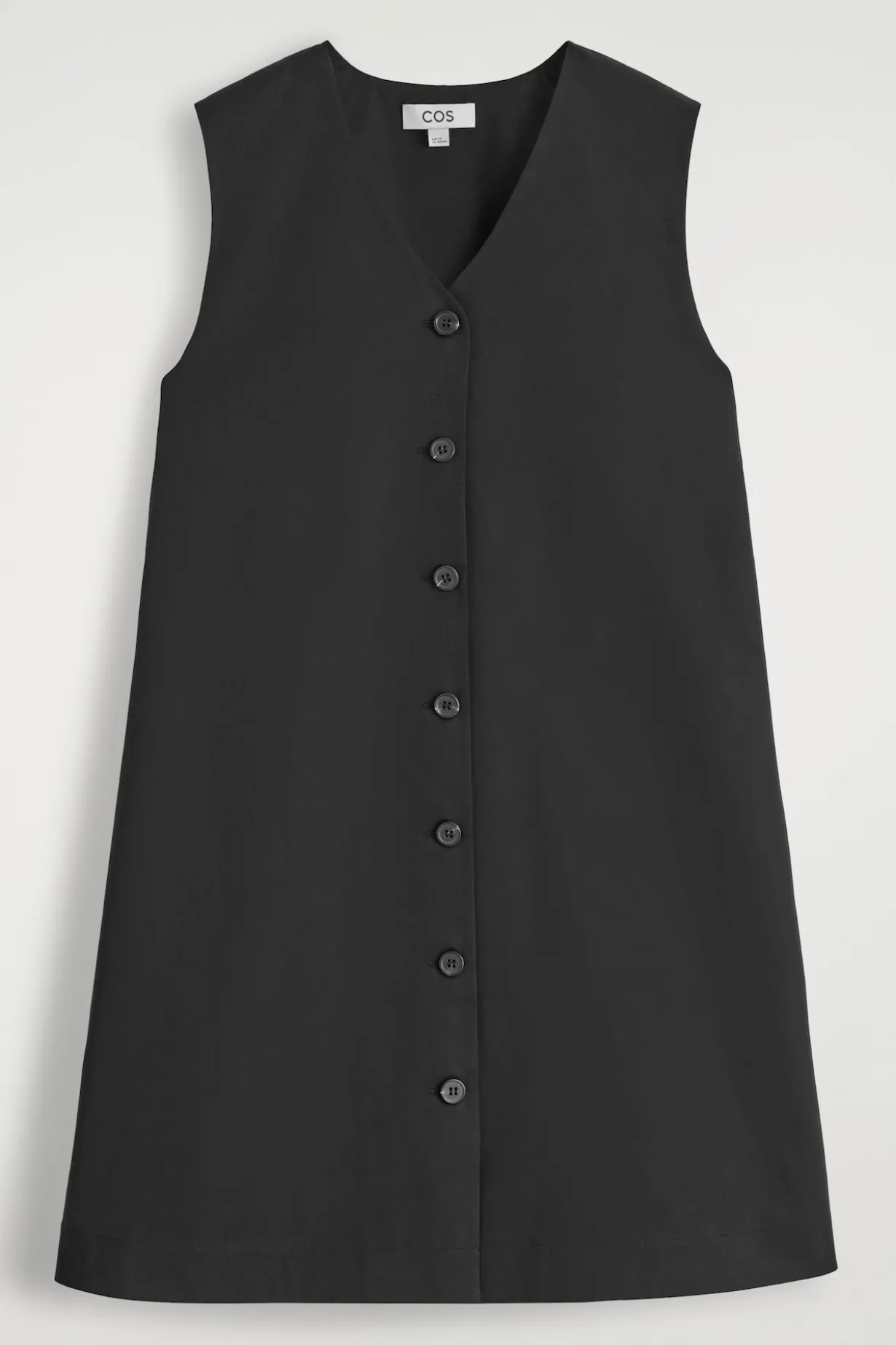 BUTTONED PIMA COTTON MINI DRESS