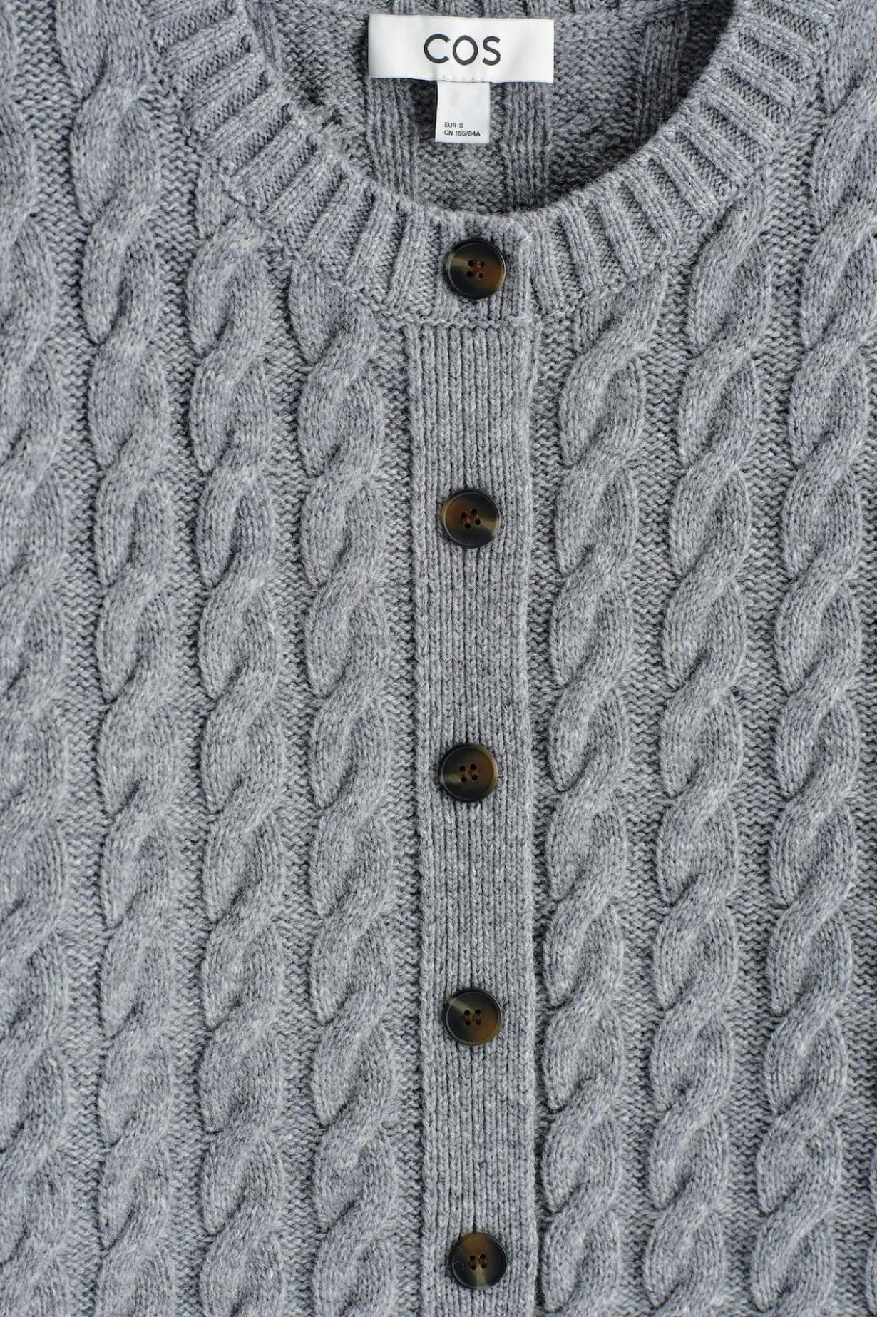 CABLE-KNIT MERINO WOOL CARDIGAN