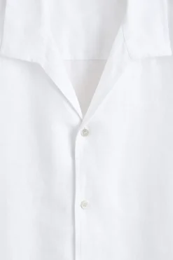 CAMP-COLLAR SHORT-SLEEVED LINEN SHIRT