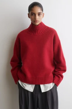 CASHMERE MOCK-NECK SWEATER