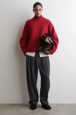 CASHMERE MOCK-NECK SWEATER