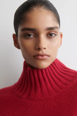 CASHMERE MOCK-NECK SWEATER
