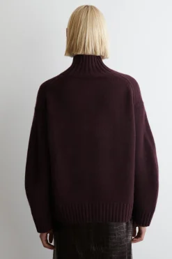 CASHMERE MOCK-NECK SWEATER
