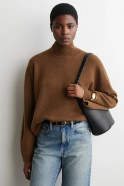 CASHMERE MOCK-NECK SWEATER