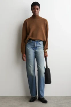CASHMERE MOCK-NECK SWEATER
