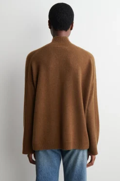 CASHMERE MOCK-NECK SWEATER