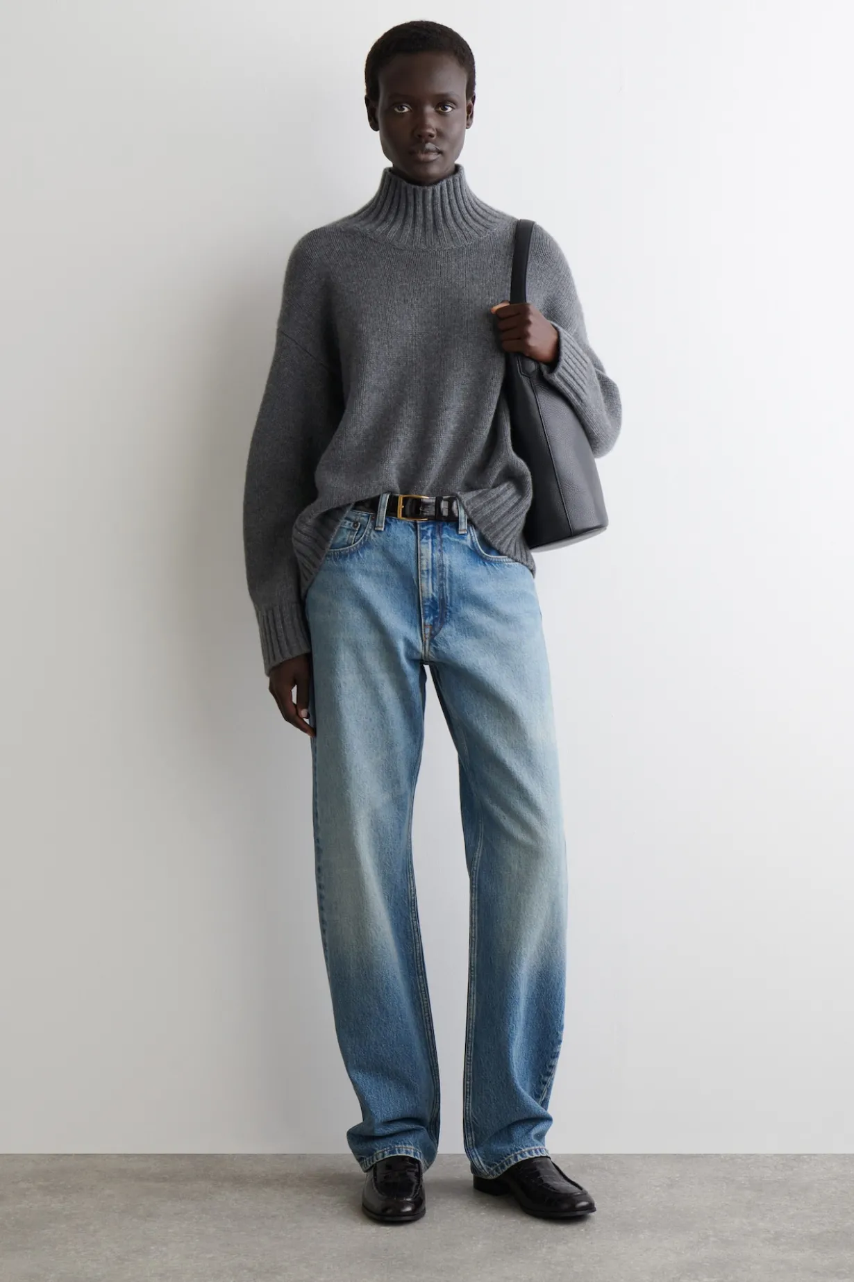 CASHMERE MOCK-NECK SWEATER