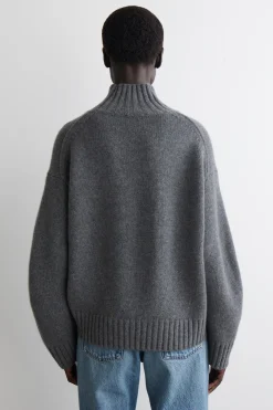 CASHMERE MOCK-NECK SWEATER