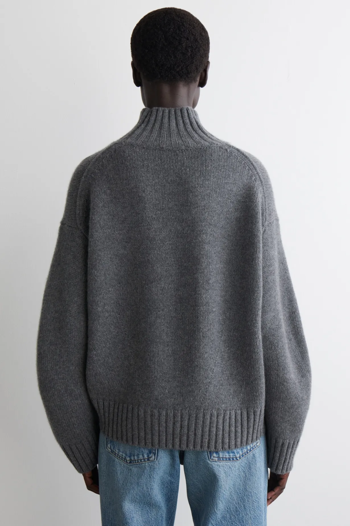 CASHMERE MOCK-NECK SWEATER