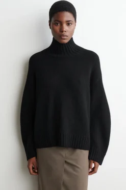 CASHMERE MOCK-NECK SWEATER