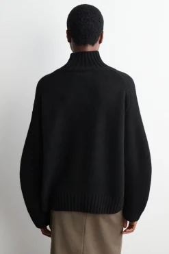 CASHMERE MOCK-NECK SWEATER