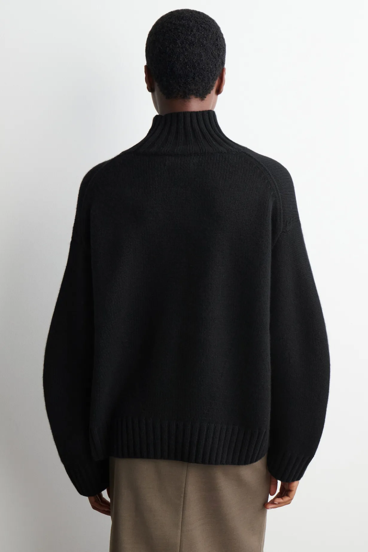 CASHMERE MOCK-NECK SWEATER