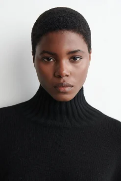 CASHMERE MOCK-NECK SWEATER