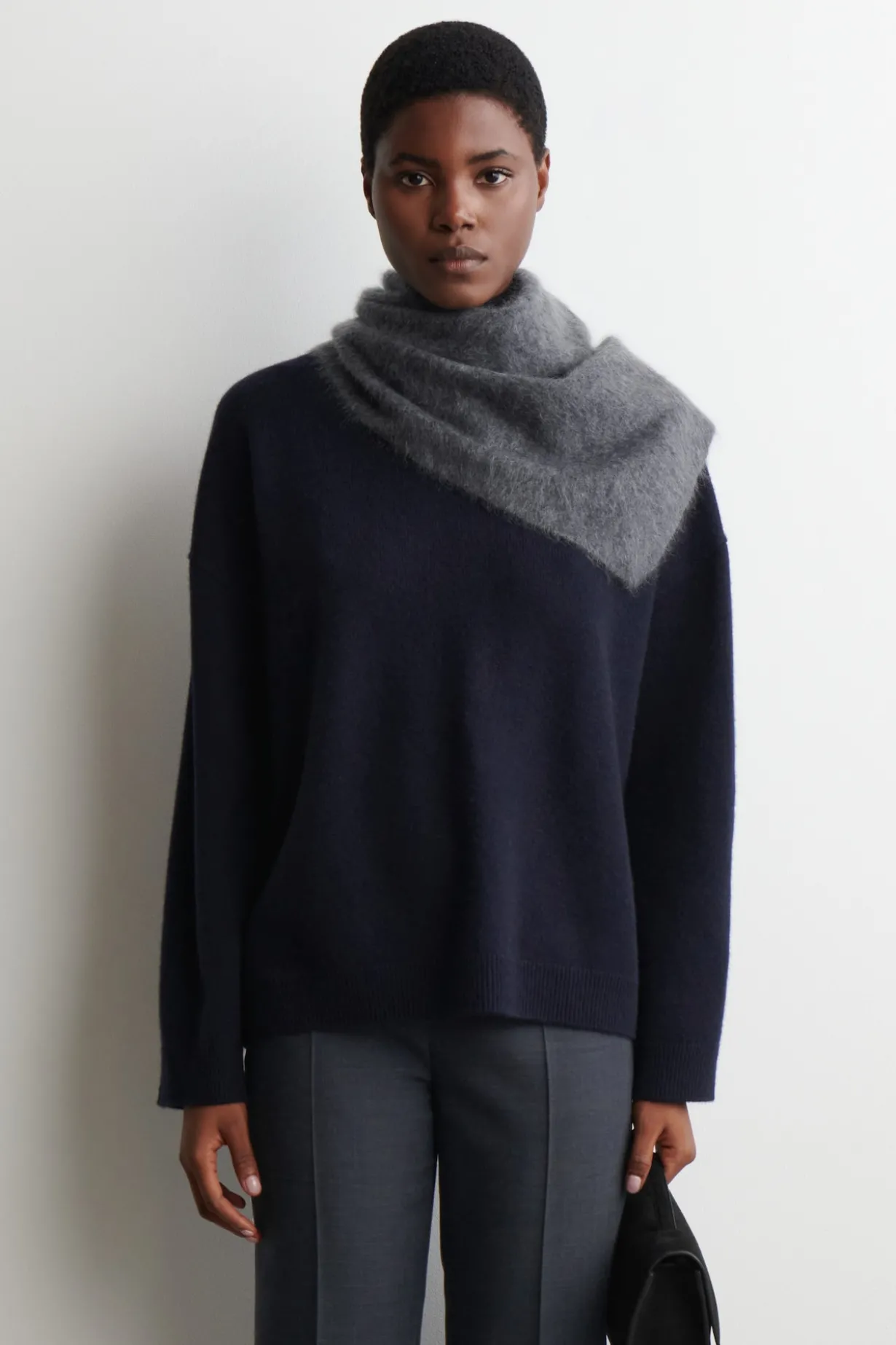 CASHMERE MOCK-NECK SWEATER