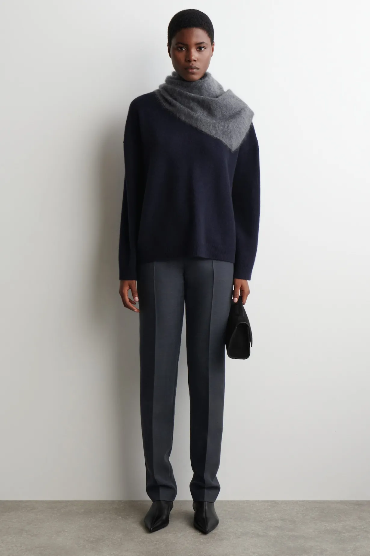 CASHMERE MOCK-NECK SWEATER