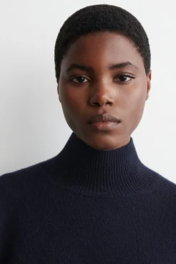 CASHMERE MOCK-NECK SWEATER