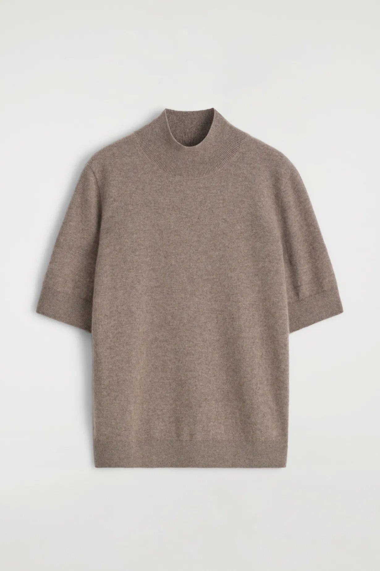 CASHMERE MOCK-NECK T-SHIRT