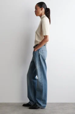 CASHMERE MOCK-NECK T-SHIRT