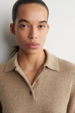 CASHMERE POLO SWEATER