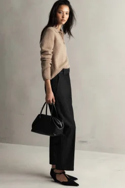 CASHMERE POLO SWEATER