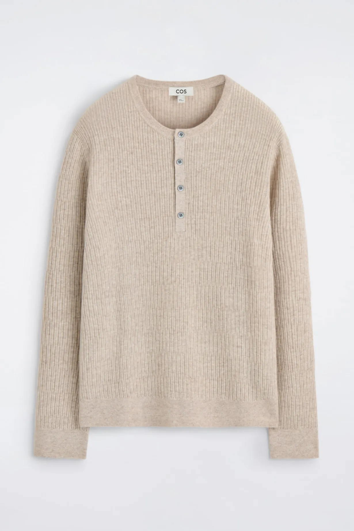 CASHMERE-LINEN HENLEY T-SHIRT