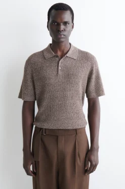 CASHMERE-LINEN POLO SHIRT